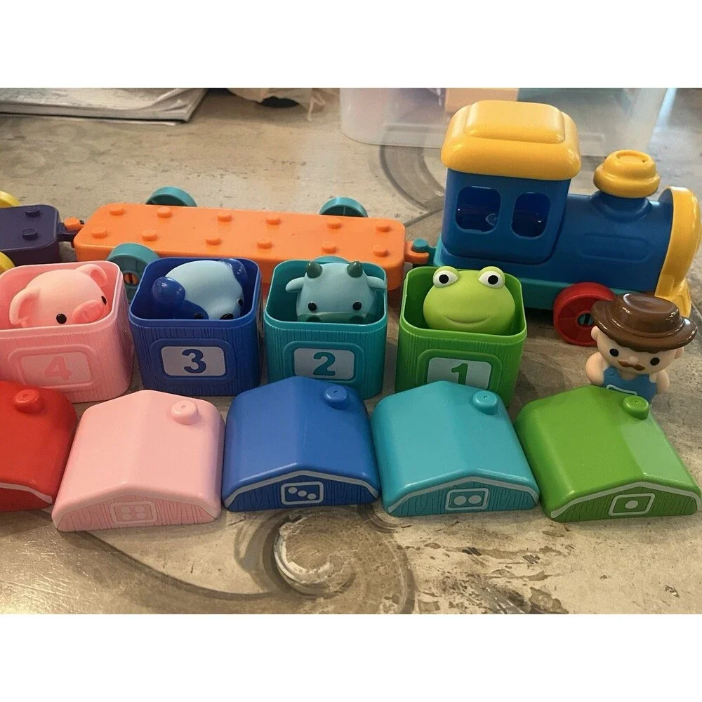 Montessori Animal Train Counting Colors Matching Sorting Toddler 23 Pieces